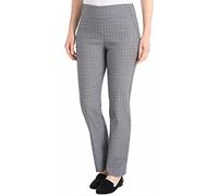Hilary Radley Ladies' Pull-On Pant with Tummy Control, Black/Off-white/Gray Combo, XXL