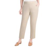Hilary Radley Women's Crepe Pull-On Pant, Beige, XXL