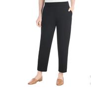 Hilary Radley Women's Crepe Pull-On Pant, Black, XL