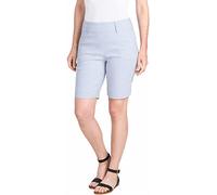 Hilary Radley Womens Midweight Bermuda Pull-On Short, Light Blue Combo, S