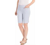 Hilary Radley Womens Midweight Mid Rise Pull On Bermuda Short, Light Blue Combo, S