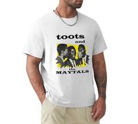 Hilary Toots and The Maytals Men's T-Shirt Reggae Ska Rude Boy Rocksteady Toots and The Maytals Short-Sleeve White L
