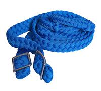 HILASON 1" X 8FT Braided Poly Barrel Horse Racing Flat REINS Blue