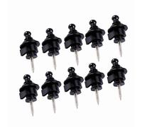 HilBeliFU 10Pcs Guitar Strap Locks Set, Round Head Guitar Strap Button, Anti Slip Metal Strap Buttons, Quick Liberate Locking Strap Buttons for Acoustic, Electric Guitar, Black