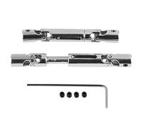 HilBeliFU 2Pcs RC Drive Shaft, Silver 6cm Length RC Car Transmission Shaft, Military Truck Metal Drive Shafts Compatible with WPL C24 Upgrades, Inner Diameter 3.13mm Outer Diameter