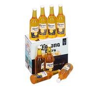 HilBeliFU 8Pcs Mini Beer Bottles, 1:12 Vivid Details Miniature Beer Bottle with Box, Beer Bottle Model, Plastic Beers Bottles Prop for Home Decoration, DIY Crafts, 1.5x0.4in