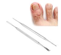 Hilbelifu Professional Ingrown Toenail File and Lifters Set, Double End Stainless Steel Ingrown Toenail Tool Kit with Ergonomic Handle for Home, Travel, Pedicure Salon