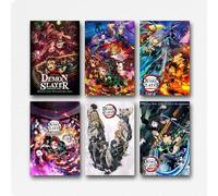 HILBEZFZH A Set Of 6 Demon Poster Slayer Fantasy Comic Anime Vintage Classic Cover Wall Art Canvas Posters Room Decorative Aesthetic Print Decor 08x12inch(20x30cm) Style-3