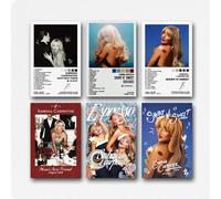 HILBEZFZH A Set Of 6 Sabrina Poster Carpenter Music Singer New Album Cover Wall Art Canvas Posters Room Decorative Aesthetic Print Decor 08x12inch(20x30cm) Style