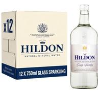 Hildon Natural Mineral Water 12 x 750ml Glass bottles - Gently Sparkling - Sourced from a natural aquifer nestled on our Chalk Valley estate - Low Sodium, Naturally Alkaline, Kings Royal Warrant