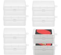 Hileapx UNO Card Case Holder Designed for Mattel UNO Card Game, Holds 112 Pcs UNO Card Deck for Classic/Dare/Flip/DOS/Flex Deck, and so on, Plastic Playing Card Case Box Storage (NO Cards)