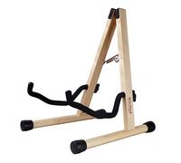 HilerPunk Guitar Stand, Acoustic Guitar Stand Made of Solid Wood, A-Frame Folding Guitar Holder Adjustable for Guitars, Bass, Cello, Banjo, Mandolin, Ukulele (Natural Solid Wood)