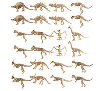 Hileyu 24 Pack Dinosaur Skeleton Fossil Figures, Educational Simulated Dinosaur Bones Toy Gift Set