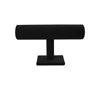Hileyu Bracelet Stand Display, Velvet Scrunch Organizer, T-Bar Display Holder, Jewelry Organizer, Hair Band, Scrunchies, Bangle Watch Holder, Storage Rack, Black