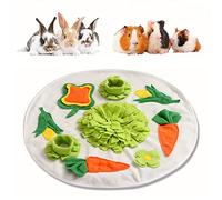Hileyu Guinea Pig Foraging Rabbit Foraging Food Mat Snuffle Mat Rabbit Toys Boredom Breaker Polar Fleece Pet Snuffle Pad Feeding Mat for Rabbits Bunny Guinea Pigs Puppy Chinchillas Ferrets
