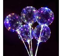 Hileyu Light Up Balloons 10 Packs Luminous LED Fairy Lights Bobo Balloons with 10ft Lights for Birthday, Wedding, Valentine's Day, Christmas Party Decoration