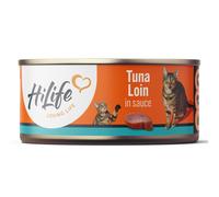 HiLife Adult Wet Cat Food Tins, Tuna Loin in Sauce, Complete Tinned Ca