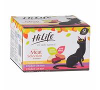 Hilife It's Only Natural Cat Can Luxury Meat Selection 12x70g (Pack of 4)