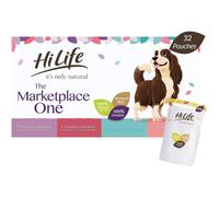 HILIFE it's only natural - Complete Wet Dog Food - The Marketplace One - 100% Natural Ingredients, Multipack, 32 Pouches x 150g