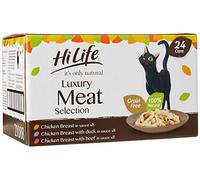 HILIFE it's only natural Luxury Meat Selection in Sauce Adult Wet Cat Food Cans 24 x 70g