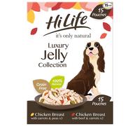 HILIFE it's only natural - Wet Dog Food - The Luxury Jelly Collection - Chicken Breast, Beef, Carrots, Peas - 100% Natu
