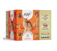 HiLife Mature Wet Cat Food for Senior Cats, Mixed Tuna & Chicken Recipes, Complete Senior Cat Food Pouches, 100% Natural & Grain Free (32 x 70g Pouches)