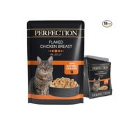 HiLife Perfection Adult Wet Cat Food, Flaked Chicken Breast in Jelly, Grain Free & Made With 100% Natural Ingredients (18 Pouches x 70g)