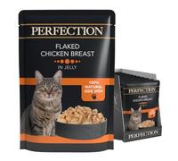 HiLife Perfection Adult Wet Cat Food, Flaked Chicken Breast in Jelly, Grain Free & Made With 100% Natural Ingredients (18 Pouches x 70g)