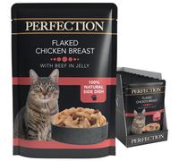 HiLife Perfection Cat Food Chicken Breast with Beef in Jelly, 18 x 70 g Pouches