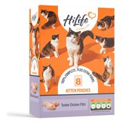 Other Hilife It's Only Natural Cat Pouch Kitten Tender Chicken 8x70g, Clear