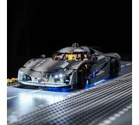 Hilighting - Upgraded LED Light Kit for Lego Technic Koenigsegg Jesko Absolut Grey Hypercar Building Set, Compatible with Lego 42173 (Model Not Included)