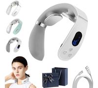 Hilipert Portable Neck Massager - Heat, Deep Tissue 3D Kneading, Rechargeable, Therapexa Neck & Shoulder Massager (White)