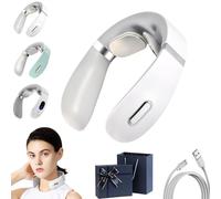 Hilipert Portable Neck Massager - Heat, Rechargeable, Therapexa 3D Kneading, Deep Tissue Massage for Neck & Shoulder (White)