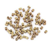 Hilitand 100pcs M2.5 Thread Brass Knurled Threaded Insert, Embedment Nuts Assortment Kit (M2.5 * 4 * 3.5)