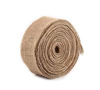 Hilitand 10M Jute Ribbon Woven Rustic Hessian Jute Burlap Fabric Ribbon for Table Runner Wedding Decor (5cm Width)