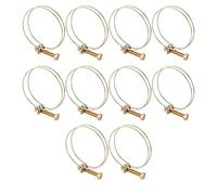 Hilitand 10pcs Double Wire Hose Clips, Adjustable Double Wire Clips, Water Hose Barb Clamp, Pipe Clip, Hoop Plumbing Fastener(46mm-51mm)