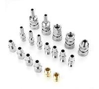 Hilitand 18pcs 1/4" Industrial Solid Brass Quick Connect Air Fittings, Pneumatic Fittings
