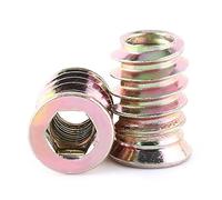 Hilitand 20 Pcs Threaded Insert Nuts, M6/M8/M10 Zinc Alloy Furniture Hex Drive Nut Threaded Insert Wood Insert Nuts Assortment (M6*17mm)