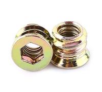 Hilitand 20Pcs Zinc Plated Carbon Steel Screw in Nut Hex Socket Drive Threaded Insert Nuts Embedment Nut Fastener Connector for Wood Furniture(M6*10mm)