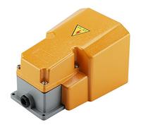 Hilitand 250V 10A Industrial Foot Switch Aluminum Alloy Foot Pedal On/Off Switch with Guard Aluminum Foot Switch for Machine Tools