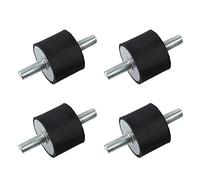 Hilitand 4Pcs Shock Absorber M10 40 * 30MM Anti Vibration Rubber Mount Threaded Damper Metal Bonded Rubber Part for Air Compressor Pump