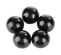 Hilitand 5pcs Bakelite Ball Knob, Black Round Handle Gear Shift Ball Lever Knob with M6 Thread Copper Insert