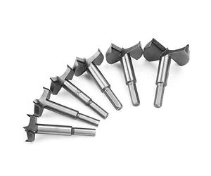 Hilitand 6 Pcs 30-60mm Drill Bit Set, Wood Drill Bit, High Strength Steel Flat Bit Drill Set, Woodworking Hole Saw Wood Cutter Tool