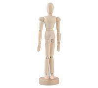 Hilitand 8" Wooden Human Mannequin Figure Model with Stand for Table Display,Manikin Painting Drawing,Art Sketch-Movable Limbs,Flexible Fully Jointed
