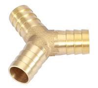 Hilitand Brass Y 3-Way Barbed Connector T Hose Connector for Joiner Fitting Air Water Gas 6/8/10/12/14/16mm (16mm 1pcs)