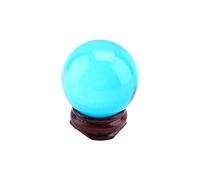 Hilitand Clear Crystal Ball, 40mm/1.6" Asian Rare Natural Ball, Blue Quartz Clear Magic Crystal Ball, Sphere with Stand Base