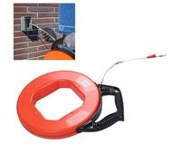 Hilitand Fish Tape 30M NON Conductive Fiberglass Fish Tape Reel Puller Electrical Fishing Running Wire Pull Push Rods Wire Fisher Fiberglass