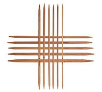 Hilitand Set of 11 Knitting Needles Set Bamboo Single Pointed Knitting Needles Carbonized Bamboo Double Pointed Needles Set in 11 Sizes (5.1in/13cm) Knitted Suit for DIY Crafts