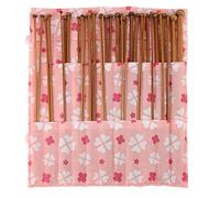 Hilitand wooden knitting needles set, 36pcs Bamboo Knitting Needles Single Point Carbonized Crochet Hooks with 18 Different Sizes From 2.0mm to 10mm, Knitting Tools