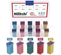 Hilitchi 10 Pcs Auto Fuse Assortment Kit Automotive Combination for Ford Chevy/GM Nissan and Toyota Pickup Trucks Cars and SUVs 20A 30A 40A 50A 60A
